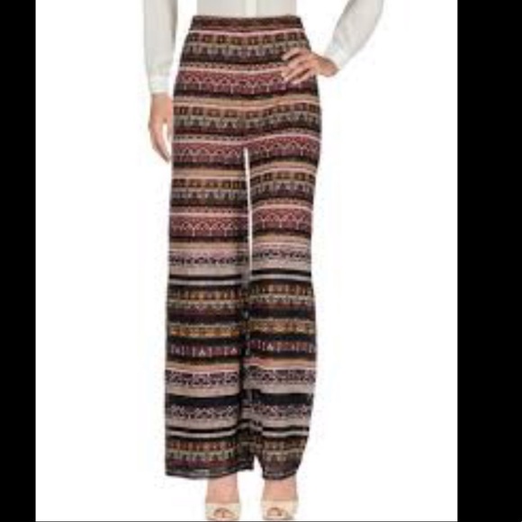 SKIES ARE BLUE Filigree Palazzo boho Pants size L - Picture 8 of 8